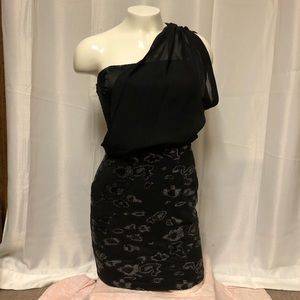 Black one shoulder dress